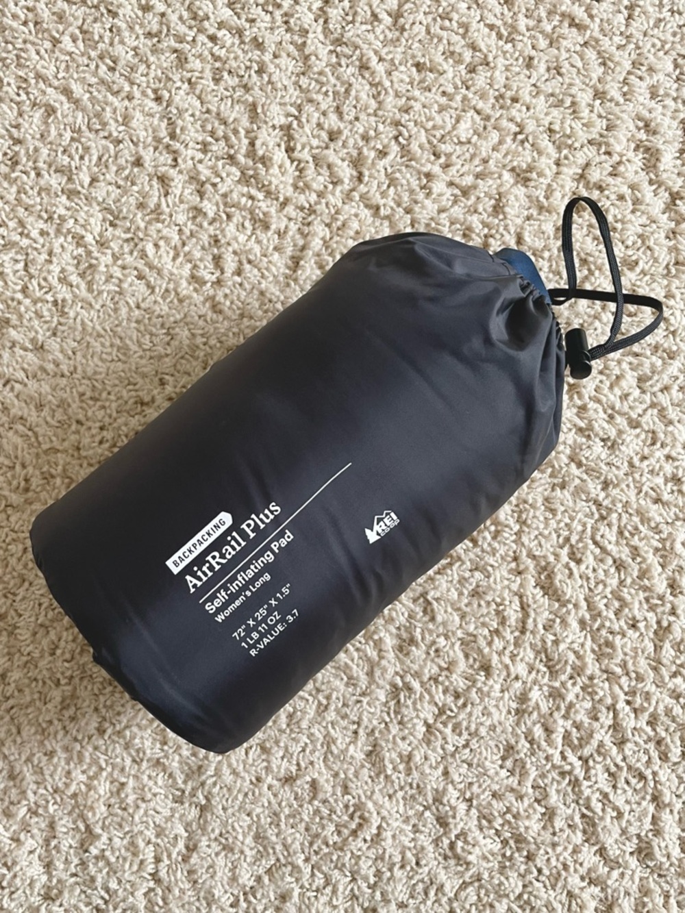 REI AirRail Plus Self-Inflating Pad Women's Long Backpacking Packable Lightweigh